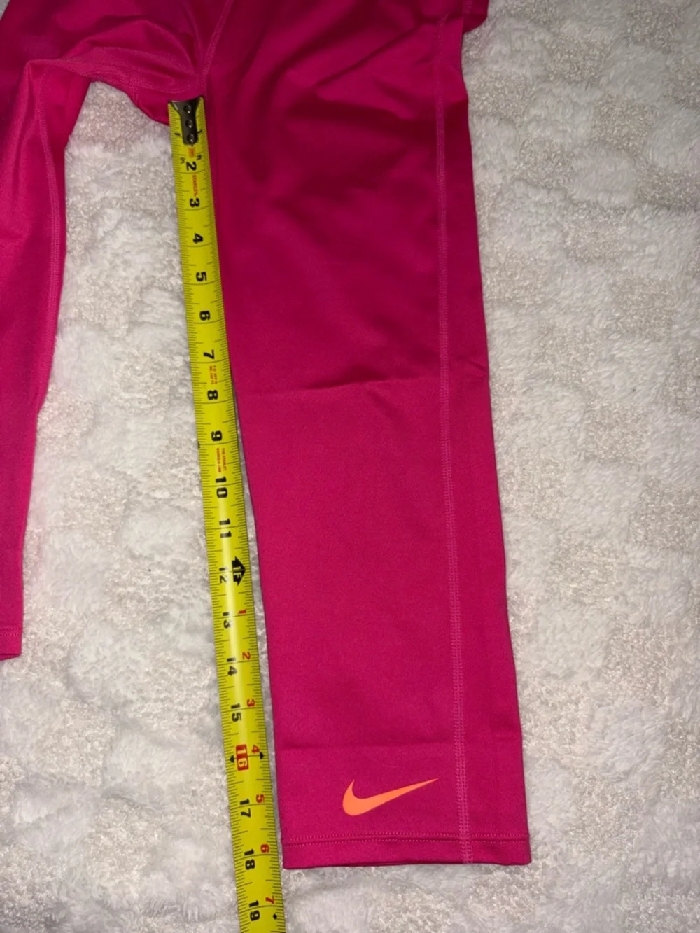 Girls Nike Pro Tight Fit Training Capris Pink + Orange • Big Girls XLarge